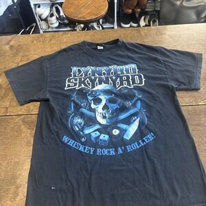 Vintage 2005 Lynyrd Skynyrd Whiskey Rock A' Roller T-Shirt Black Large